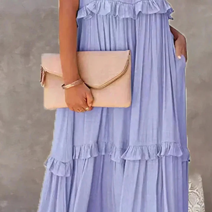 Robyn - Halter Ruffle Maxi Dress