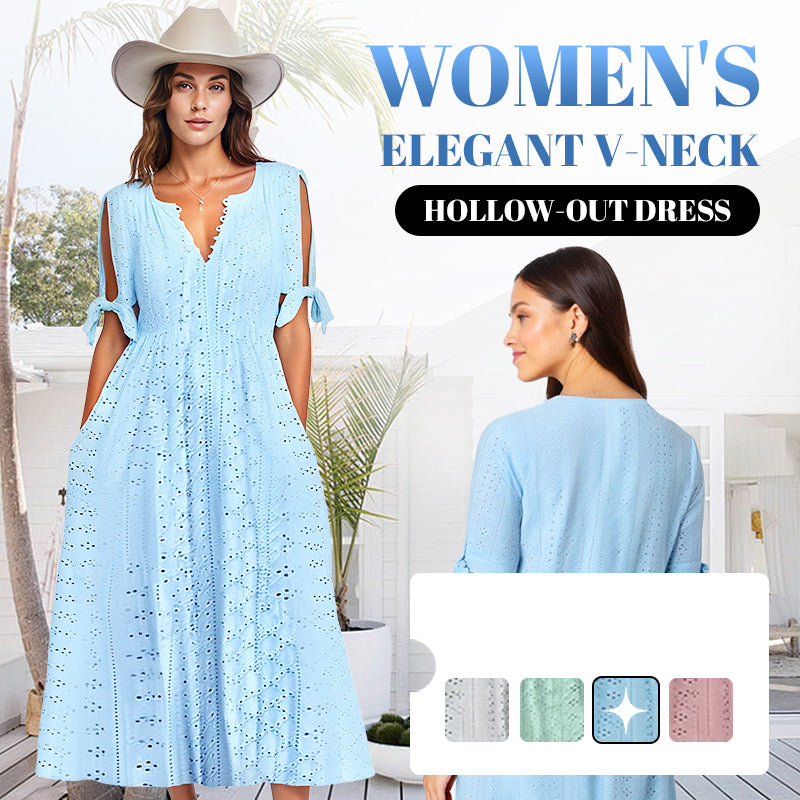 Veylana – Elegant V-Neck Dress