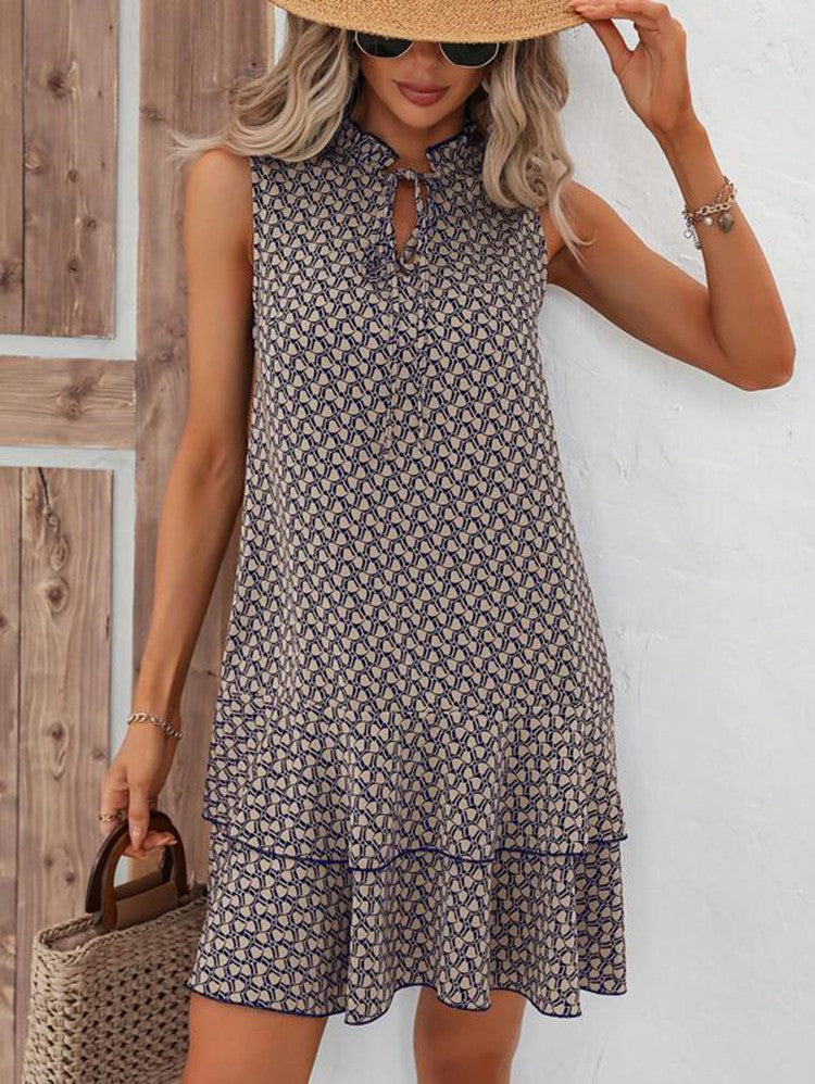 Julie – Sleeveless Printed Dress