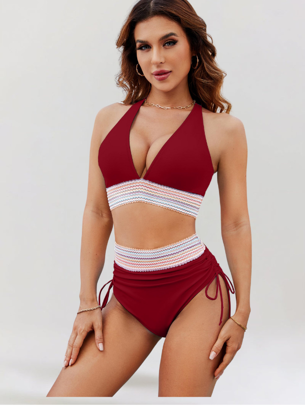 Valerie – High-Waisted Bikini Set with Tummy Control
