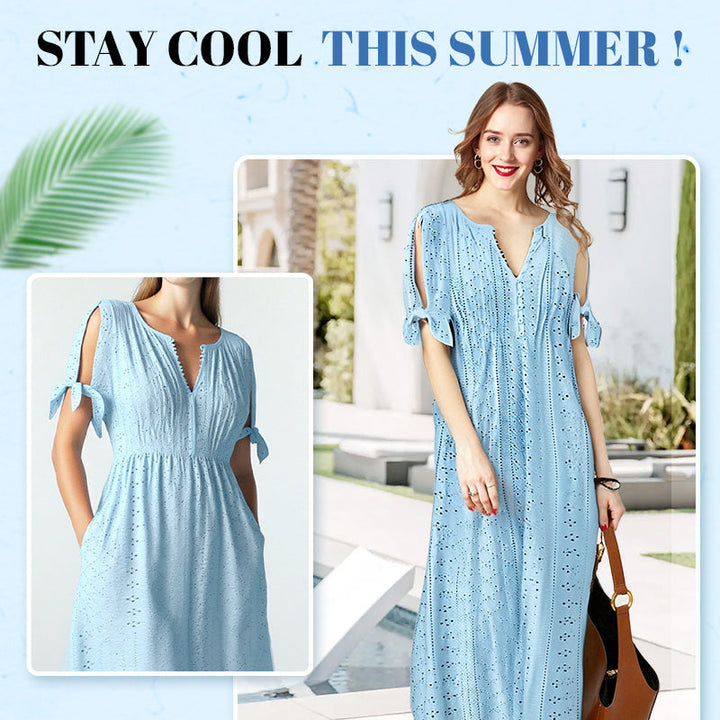 Veylana – Elegant V-Neck Dress