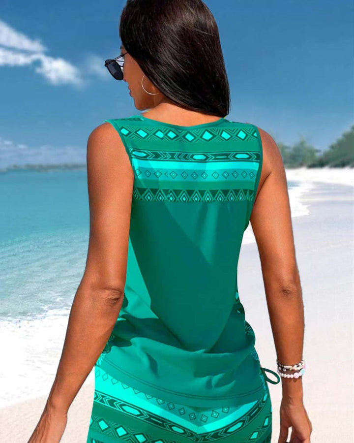 Marilyn - Tankini Featuring Geometric Print