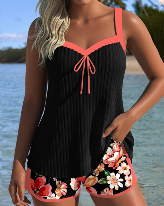 Carolyne – Printed Tankini Set