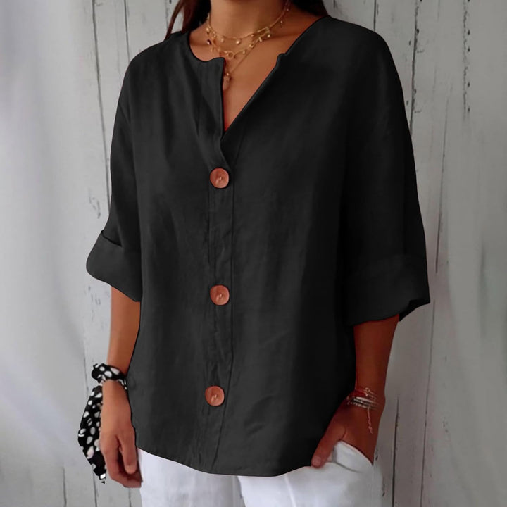 Margot – Linen Button Blouse