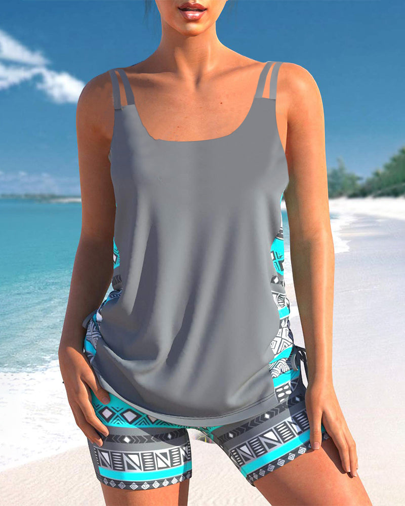 Marilyn - Tankini Featuring Geometric Print