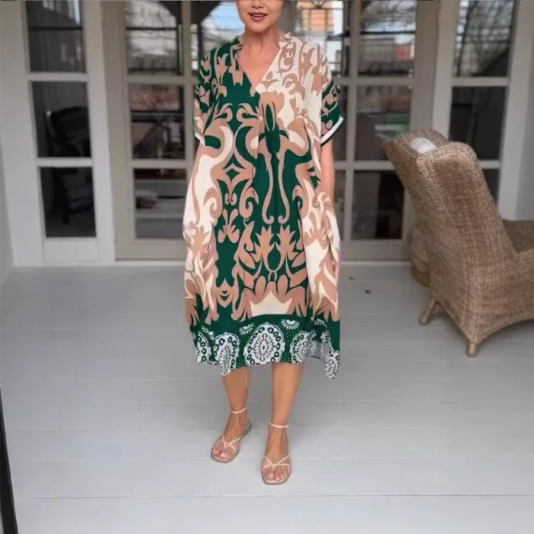 Amanda - Boho Print Dress