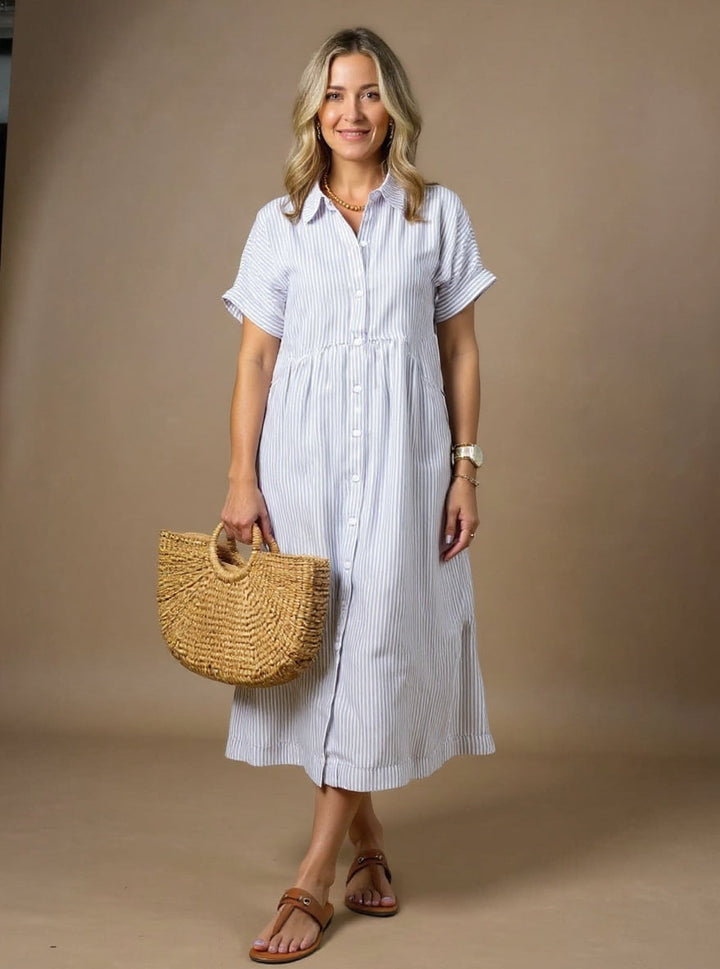 Cassie - Fashionable Striped Dress