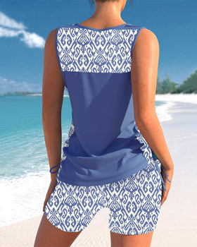 Marilyn - Tankini Featuring Geometric Print