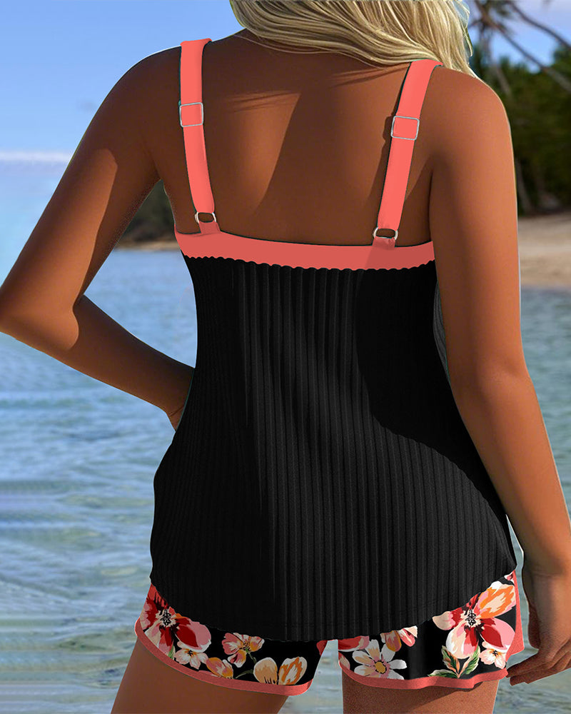 Carolyne – Printed Tankini Set