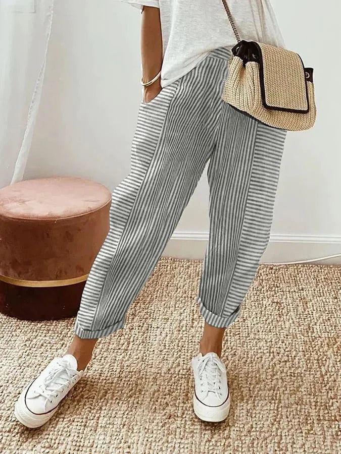 Jennifer – Timeless Stripe Pants