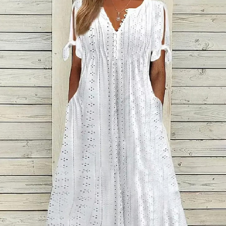 Veylana – Elegant V-Neck Dress